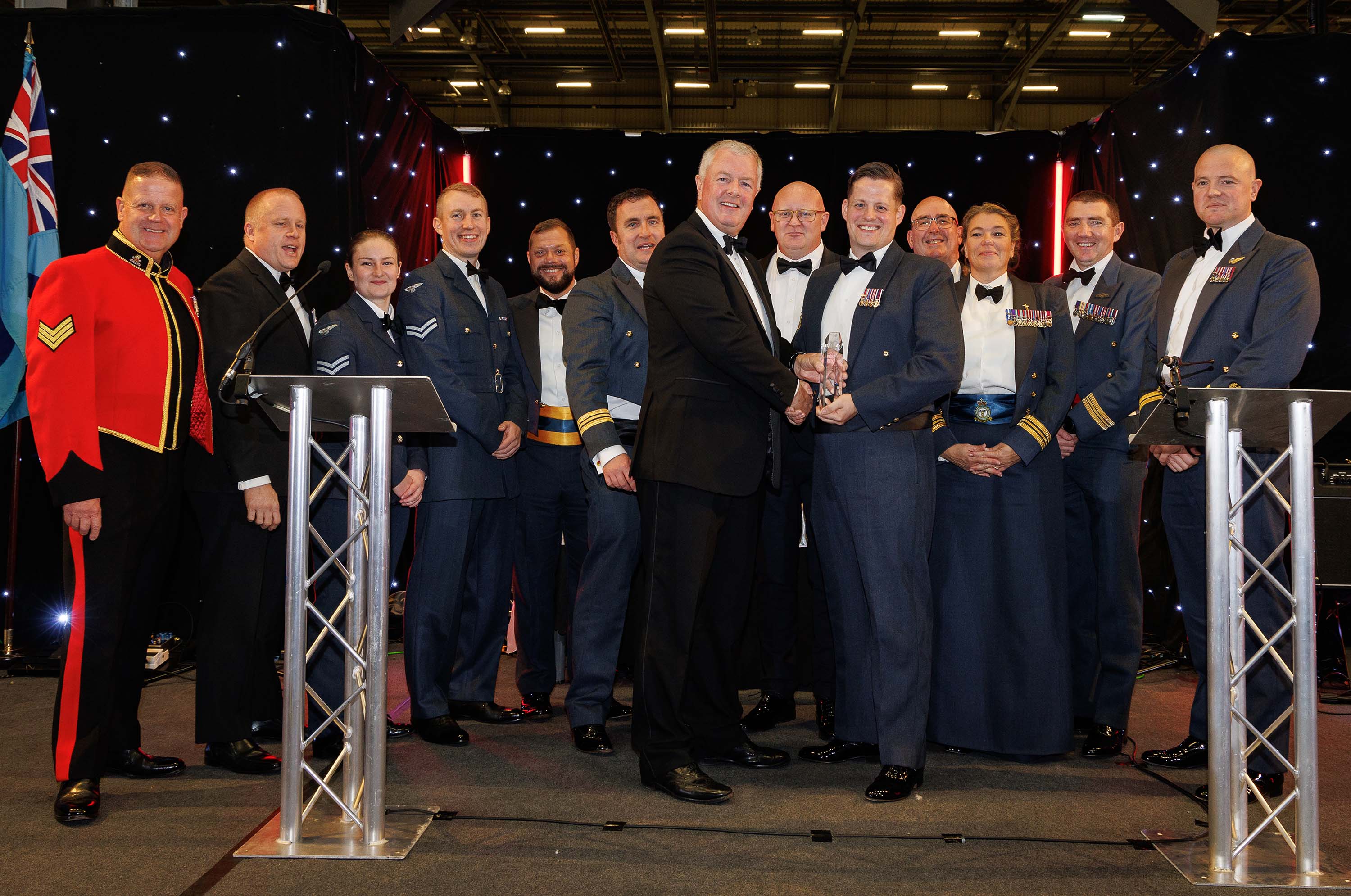 Photo: Image shows Military Co-responders receiving the Valiant Volunteer Award